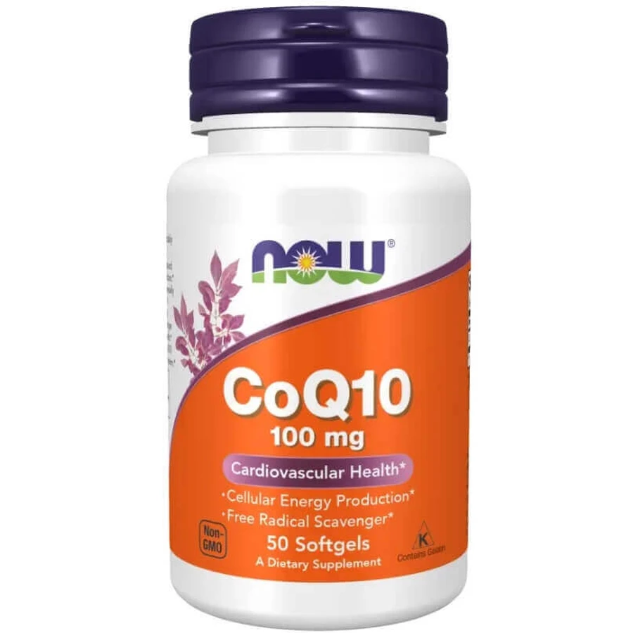 Now Foods Коэнзима Q10 + витамин Е, 50 капсул: цены и характеристики