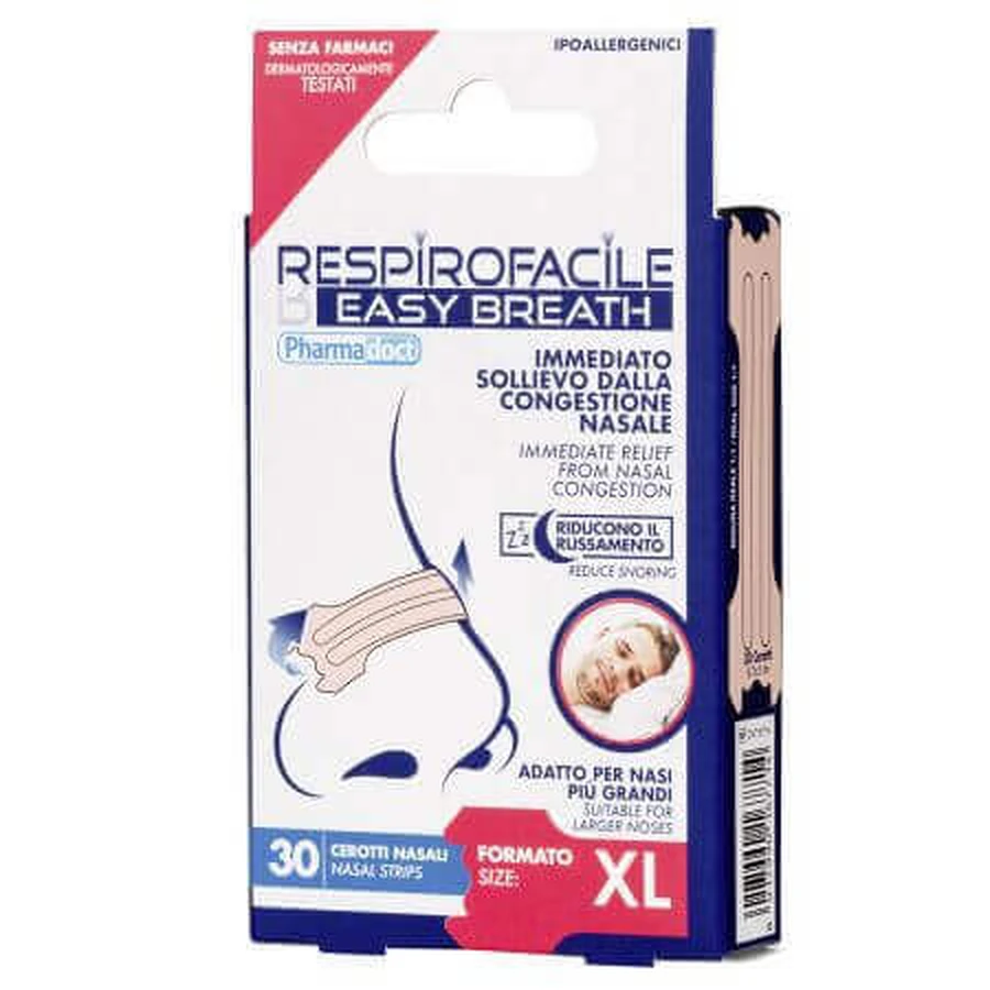 Смужки для носа Easy Breath XL Easy Breath, 30 шт, Pharmadoct: ціни та характеристики