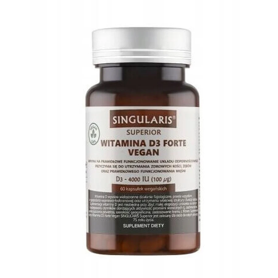 Singularis Superior Vitamin D3 Forte 4000 UI Vegan, 60 капсул: ціни та характеристики
