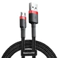 Baseus Cafule Cablu CAMKLF-B91 USB-A / micro USB 2.4A 1 м - negru-roșu