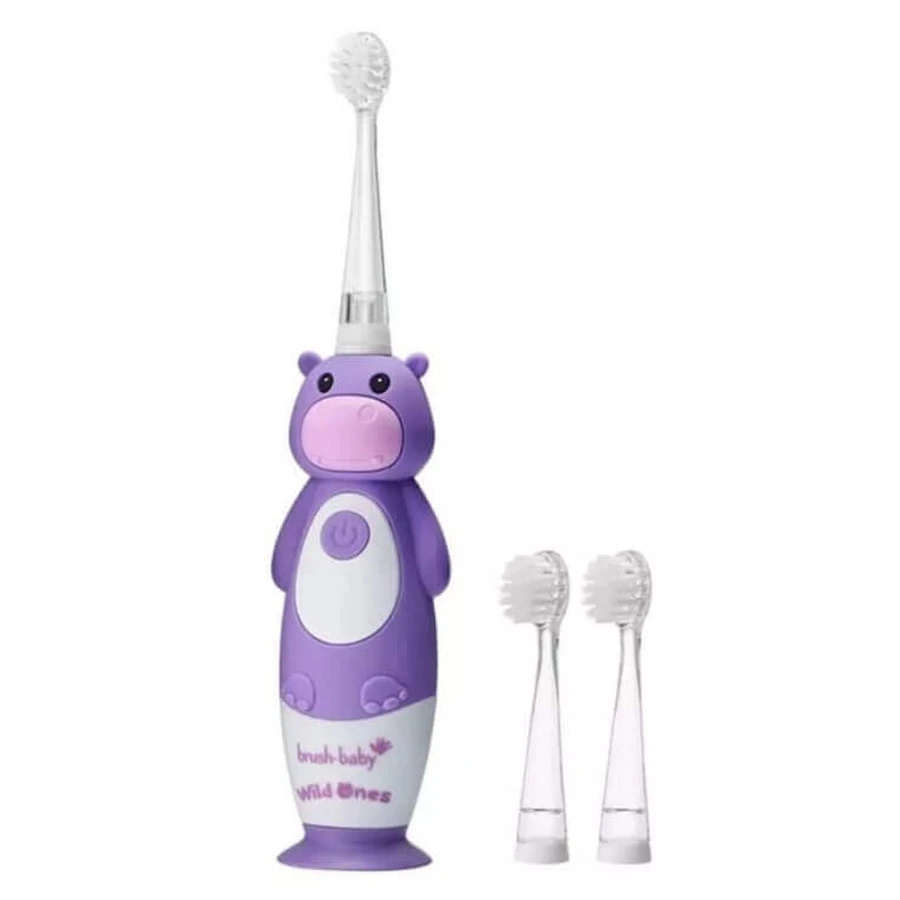 Brush-Baby, звукова зубна щітка для дітей 0-10 років Бегемотик, 1 шт.: ціни та характеристики
