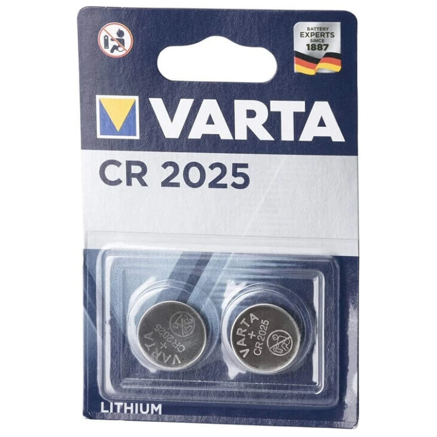 Varta, літієва монетна батарейка CR2025, 2 шт.: ціни та характеристики