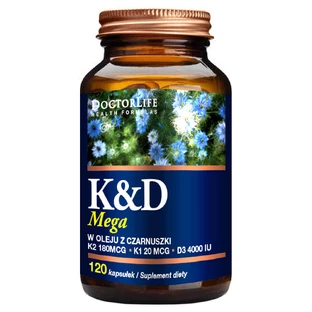 Doctor Life K amp;D Mega з олією чорного кмину, 120 капсул