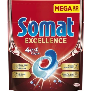 Somat Excellence 4in1 Capsule de spălat vase, 50 bucăți