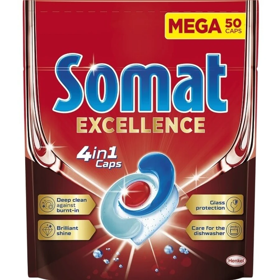Somat Excellence 4in1 Capsule de spălat vase, 50 bucăți: ціни та характеристики