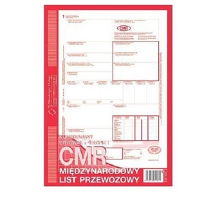 Накладная CMR International, 80 листов