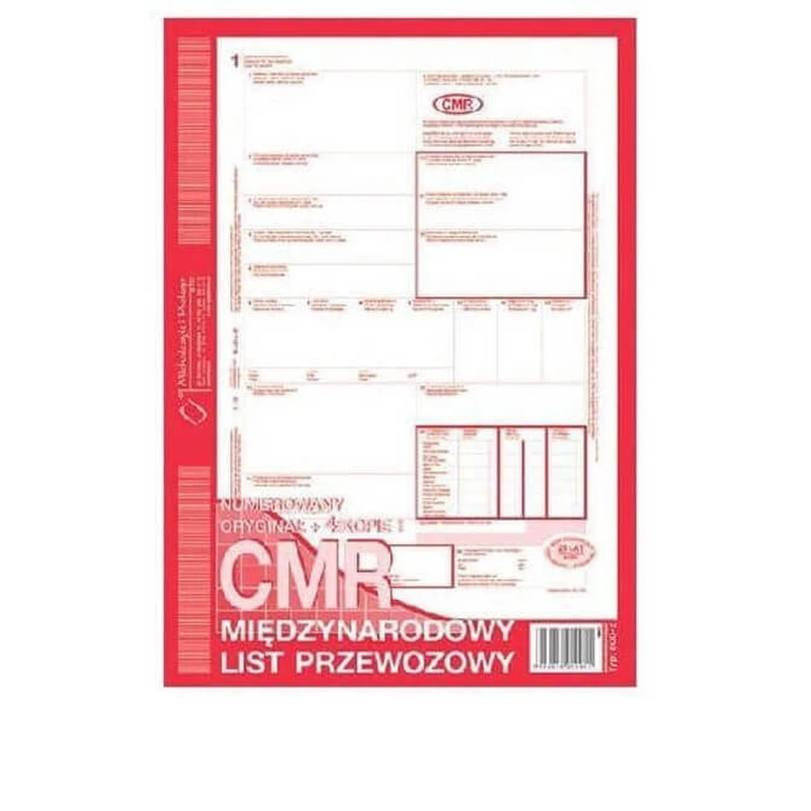 Накладная CMR International, 80 листов: цены и характеристики