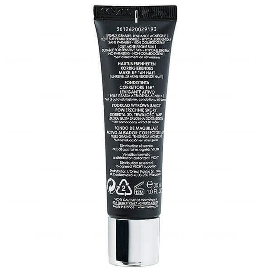 Vichy Dermablend Korekta 3D коригувальний флюїд №45 Золото 30мл: ціни та характеристики