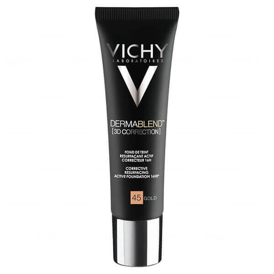 Vichy Dermablend Korekta 3D коригувальний флюїд №45 Золото 30мл: ціни та характеристики