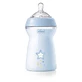 Пляшечка Chicco NaturalFeeling з соскою, що швидко витікає, 6м+, синя, 330 мл