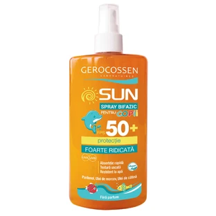 Двофазний сонцезахисний спрей для дітей SPF 50+ Sun, 200 мл, Gerocossen