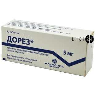 Дорез табл. п/плен. оболочкой 5 мг блистер в коробке №30