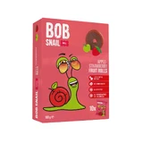 Фруктовые рулетики, яблоки и клубника, 100 г, Bob Snail