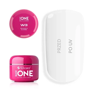 Гель для наращивания ногтей Silcare Base One Bianco Extra W3, 5 г