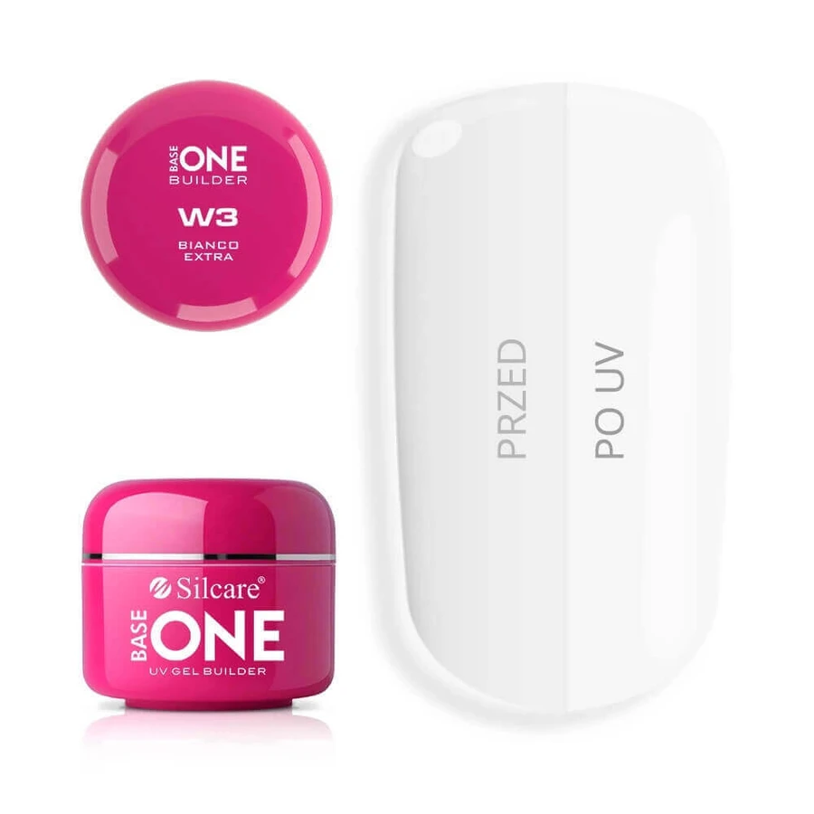 Гель для наращивания ногтей Silcare Base One Bianco Extra W3, 5 г: цены и характеристики