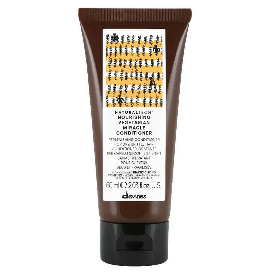 Davines Naturaltech Поживний вегетаріанський чудодійний бальзам-кондиціонер hidratant pentru păr uscat și diorat, 60 мл: ціни та характеристики