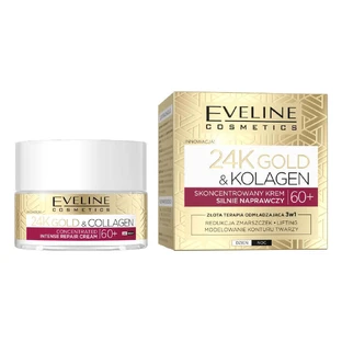 Eveline Cosmetics 24K Gold amp; Collagen Concentrated Highly Reparative Cream 60+, 50ml