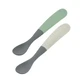 Набір з 2 силіконових ложок, + 4 місяці, Bicolour Mineral, Beaba
