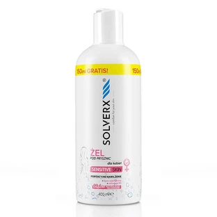 Solverx Gel de duș pentru femei cu piele sensibilă, 400ml