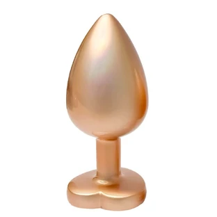 Анальна пробка Dream Toys Gleaming Love Pearl Gold Gold L