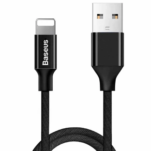 Baseus Yiven pânză împletit cablu USB / Lightning 1.2M negru (CALYW-01)