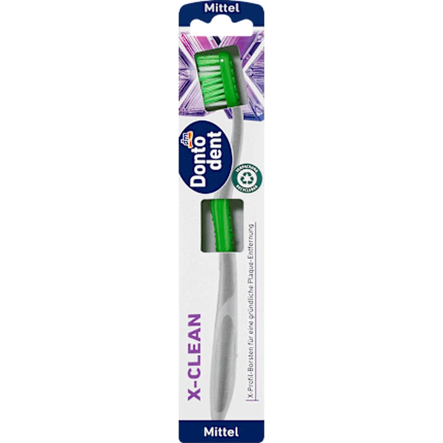 Зубна щітка Dontodent X-clean medium, 1 шт.: ціни та характеристики