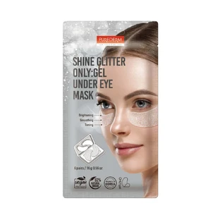 Гель-маска для глаз с блестками, 6 пар, Purederm