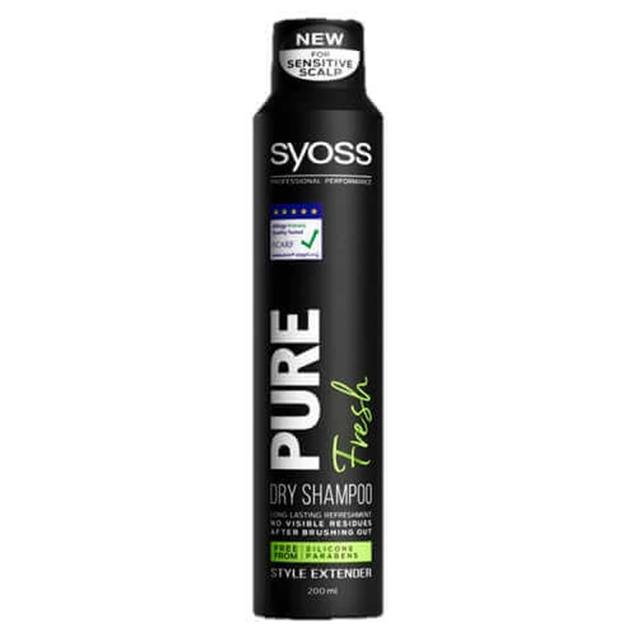Сухой шампунь Syoss Pure Fresh для всех типов волос, 200 мл: цены и характеристики