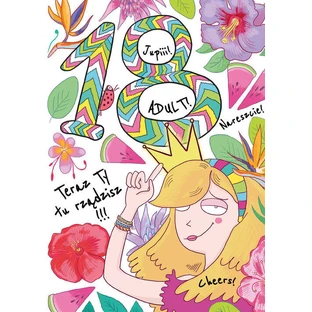 Carte A5 18 GIRL TROPIKI