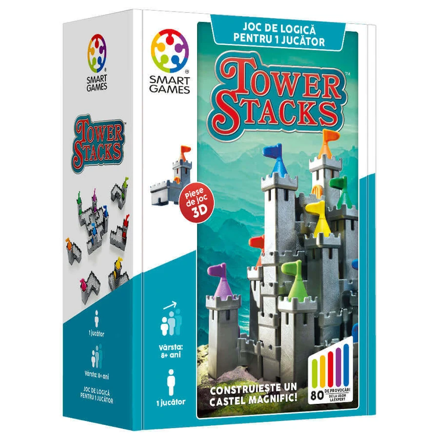 Логическая игра с 80 задачами Tower Stacks, 8 лет+, Умные игры: цены и характеристики