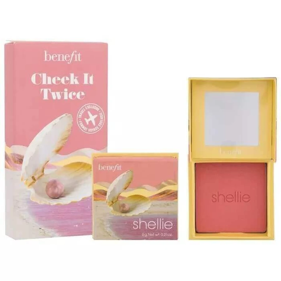 Benefit Cheek It Twice Blush Set Shellie Warm-Seashell Pink, 2 x 6 г: цены и характеристики