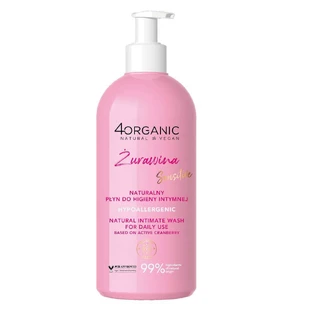 4organic Loțiune naturală pentru igienă intimă Cranberry, 350 мл