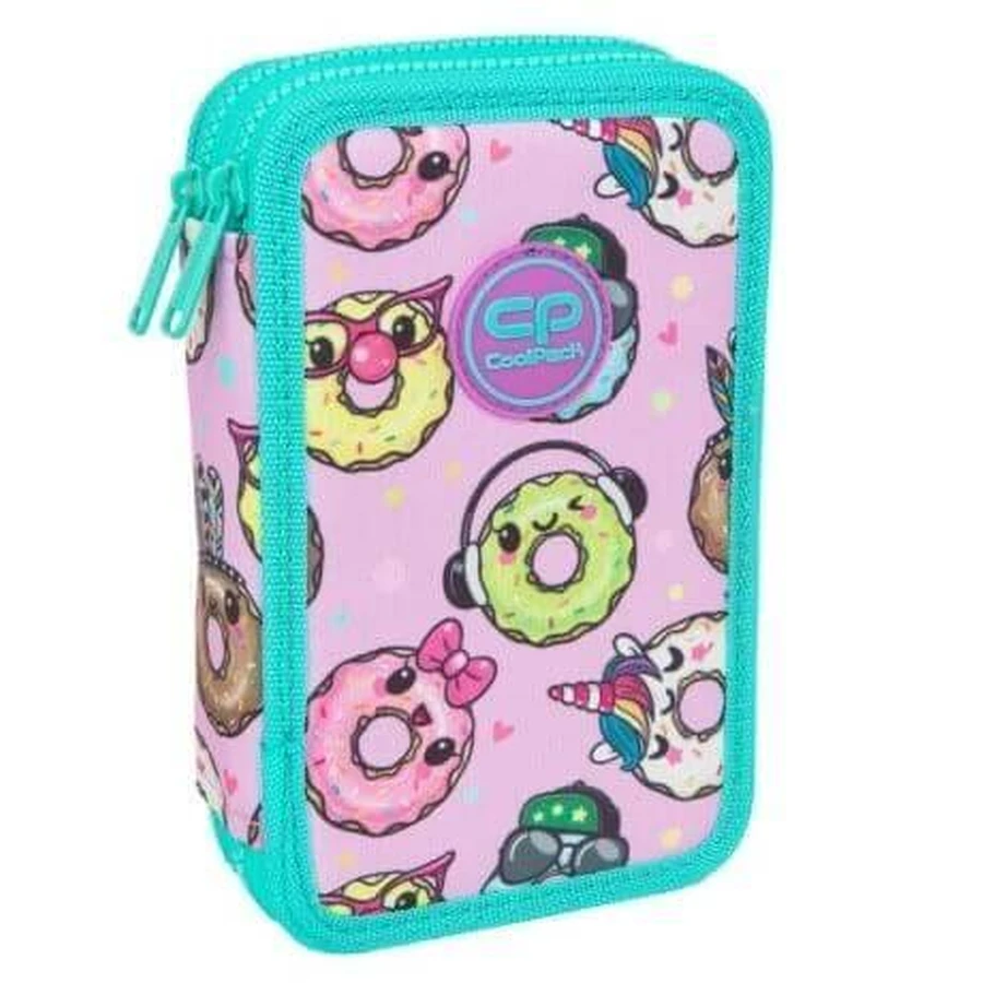 Valiză dublă pentru creioane cu accesorii Jumper 2 Happy Donut: цены и характеристики