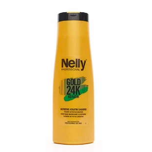 Питательный шампунь с кератином и аргановым маслом Gold 24K Keratin, 400 мл, Nelly Professional