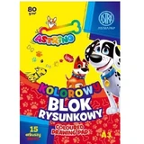 Цветной блок для рисования 80 г/м2 A3, 15 листов