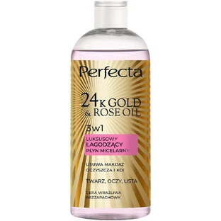 Perfecta 24K Gold amp; Rose Oil Luxury Soothing Micellar Lotion, 400 мл