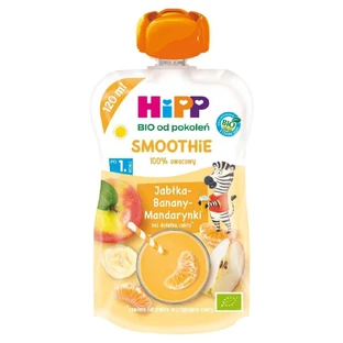 HiPP Smoothie Bio, яблоко, банан и мандарин, после 1 года, 120 г