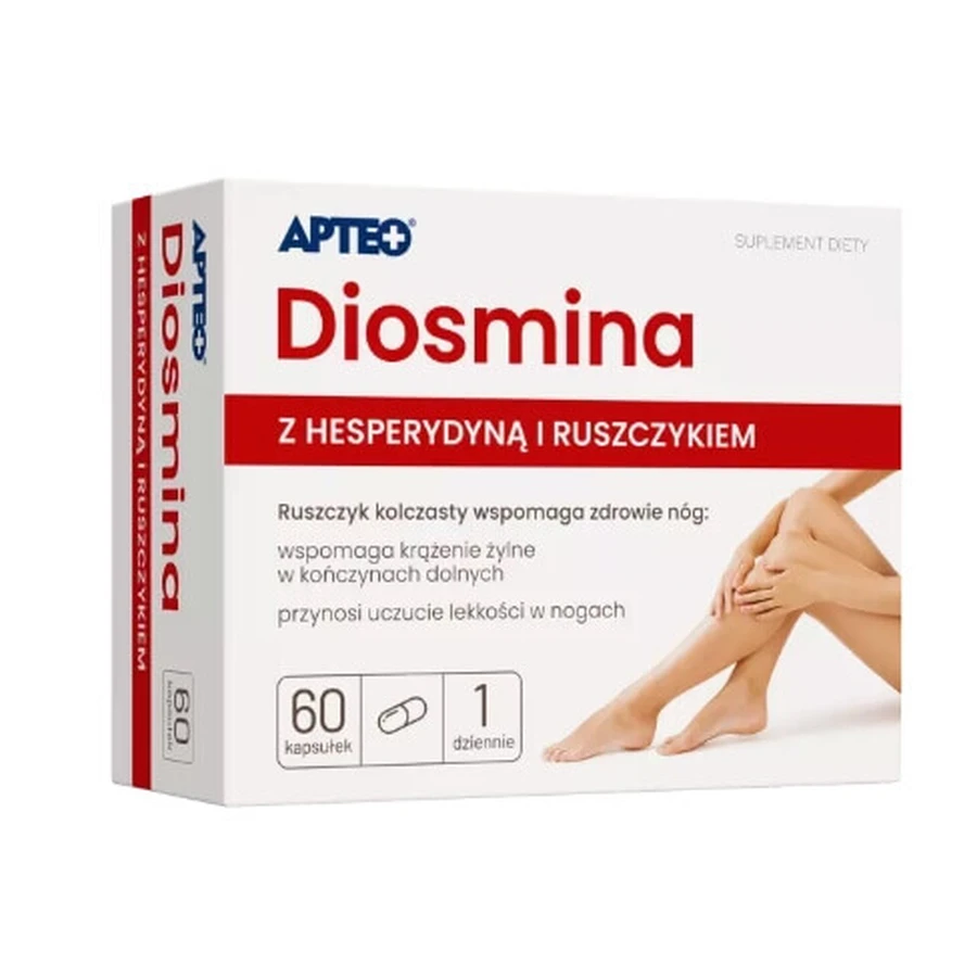 Apteo Diosmin cu hesperidină 450 мг + 50 мг, 60 капсул: ціни та характеристики