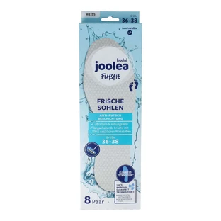 Joolea, устілки для взуття 36-38, білі, 8 пар