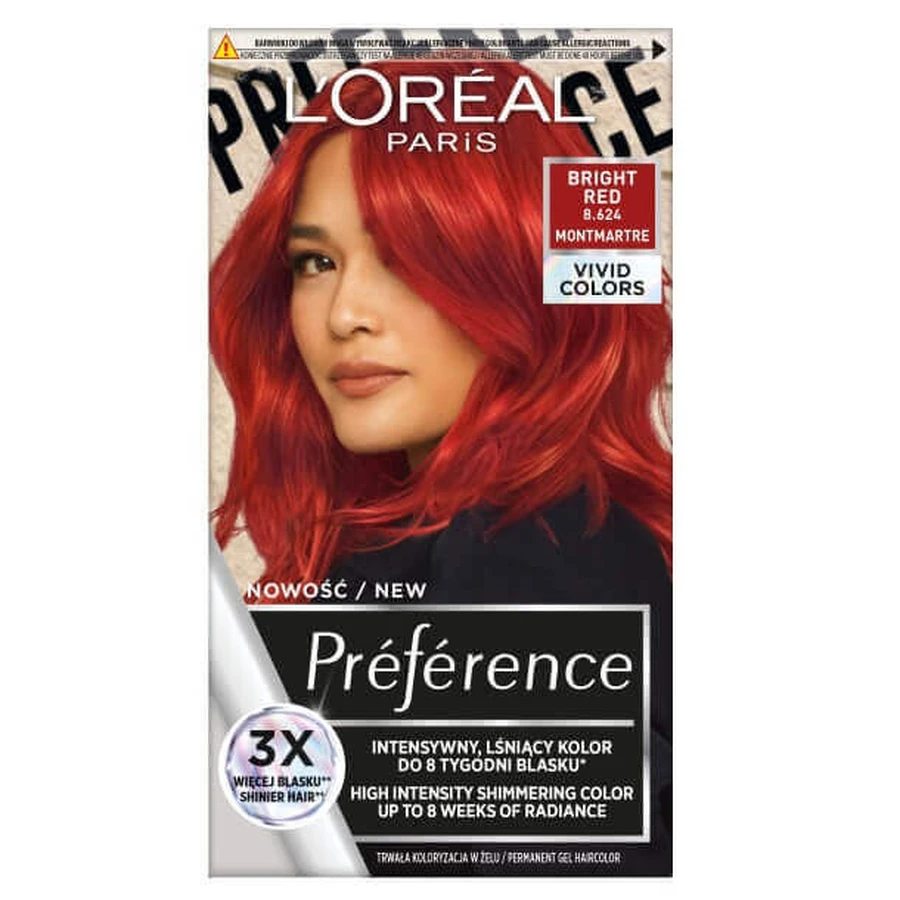 L Oreal Paris Preference Vivid Colors перманентный краситель 8.624 Ярко-красный: цены и характеристики