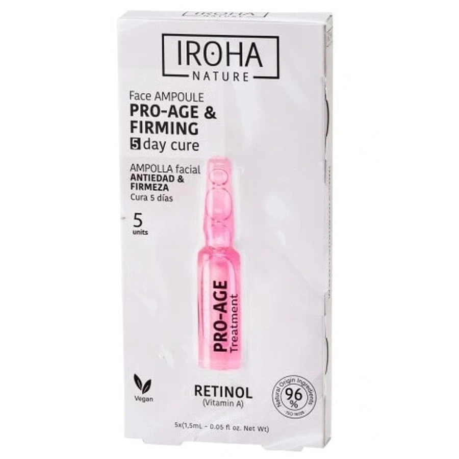 Iroha Nature Антивозрастные и укрепляющие ампулы для лица с ретинолом, 5x1,5 мл: цены и характеристики
