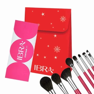 Набір ручок для машинки Ibra Candy Cane + палітра для контуру для обличчя