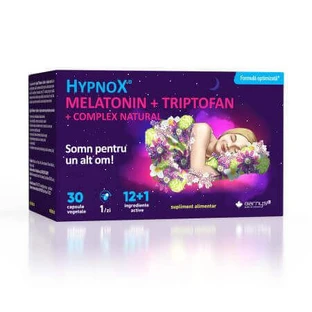 HypnoX Мелатонин + Триптофан + Натуральный комплекс, 30 вегетарианских капсул, Good Days Therapy