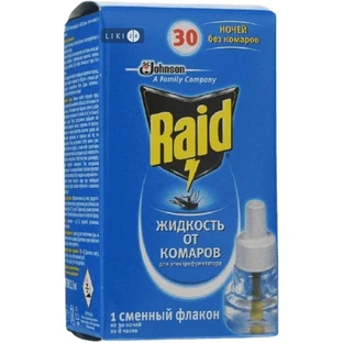 Жидкость Raid против комаров 30 ночей 30 мл