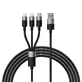Cablu 3in1 USB - micro USB / Lightning / USB C 3.5A 1.2m Baseus StarSpeed - negru