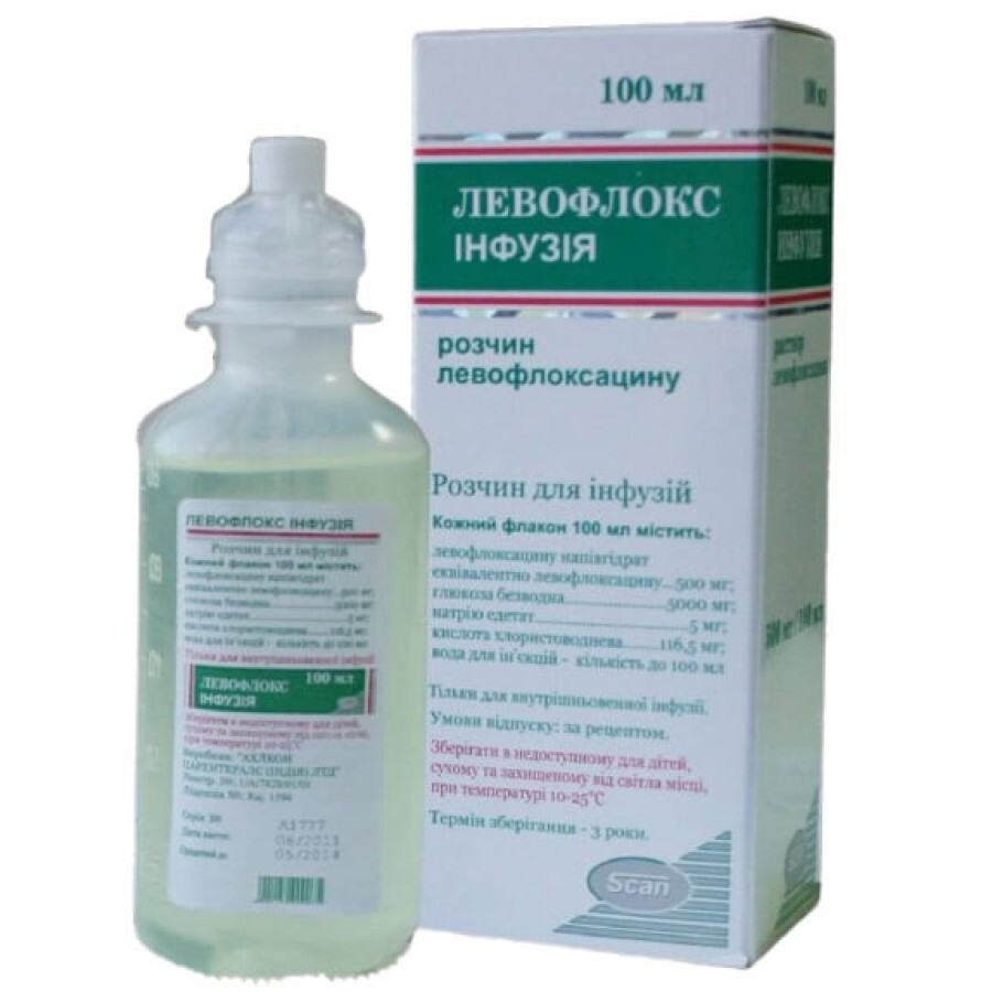 Левофлокс инфузия р-р д/инф. 500 мг/100 мл фл. 100 мл: цены и характеристики