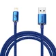 Baseus Crystal Shine Series Cablu USB для швидкого підключення та передачі даних USB Type A - Lightning 2.4A 2m albastru (CAJY000103)