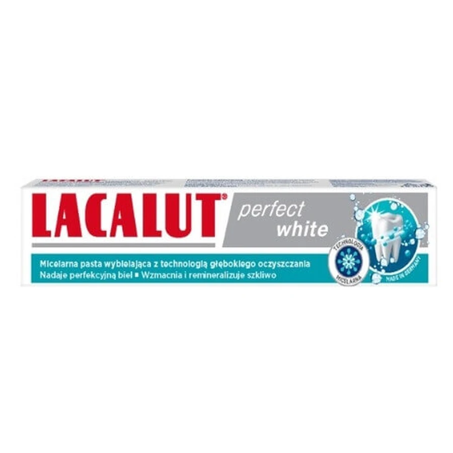 Lacalut Perfect White pastă de dinți, 75 мл: цены и характеристики