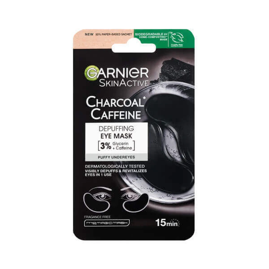 Garnier Charcoal + Caffeine Plasturi pentru ochi pentru reducerea cearcănelor, 5 g: цены и характеристики