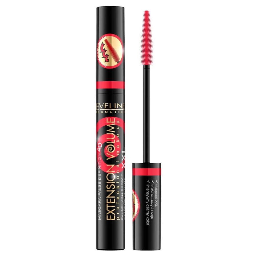 Туш для вій Eveline Cosmetics Extension Volume Mascara cu efect de gene artificiale, 10 мл: ціни та характеристики